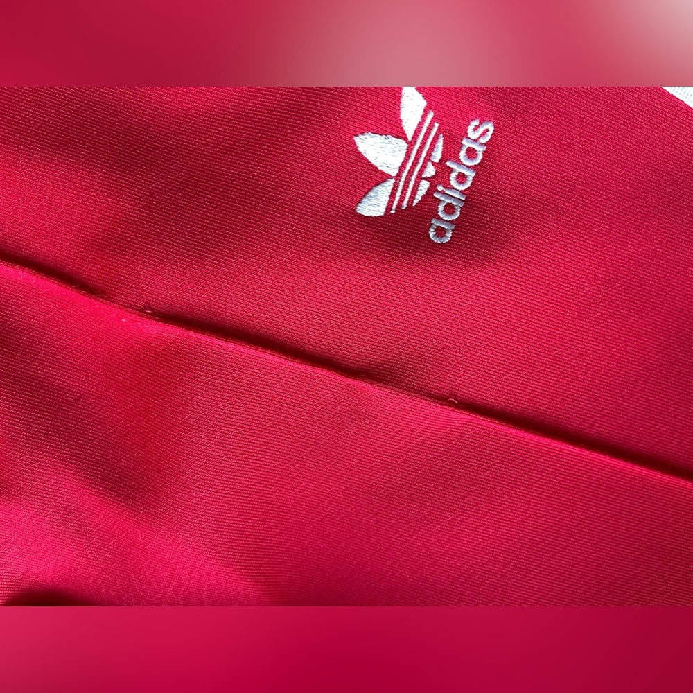 ADIDAS originals jacket S & pants XS, Womens SST Red Track Suit tricolor - Picture 5 of 10